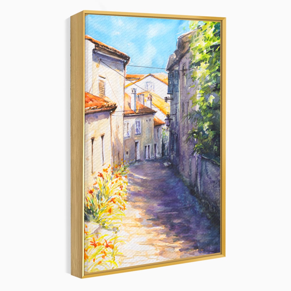 Tablou Canvas Premium LuxCanva® C1004 Alee Insorita , Living, Strada, Vacanta, Excursie, Culori Vibrante