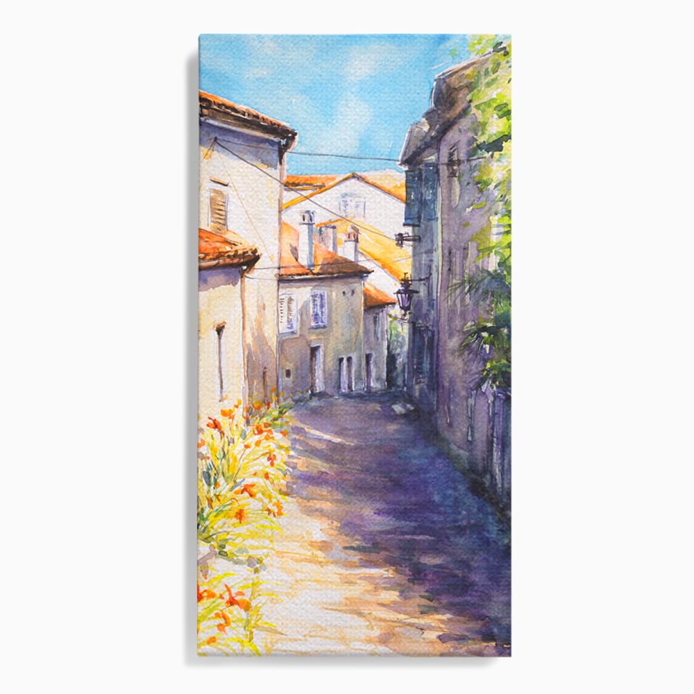 Tablou Canvas Premium LuxCanva® C1004 Alee Insorita , Living, Strada, Vacanta, Excursie, Culori Vibrante