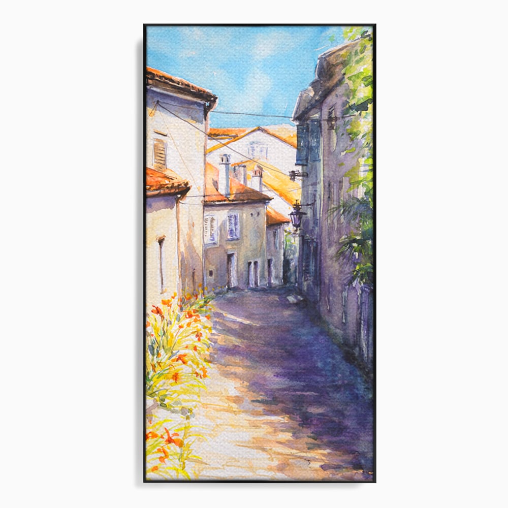 Tablou Canvas Premium LuxCanva® C1004 Alee Insorita , Living, Strada, Vacanta, Excursie, Culori Vibrante