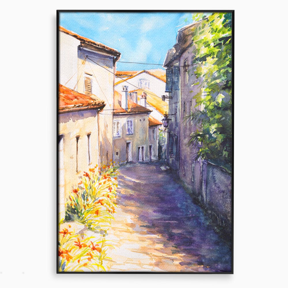 Tablou Canvas Premium LuxCanva® C1004 Alee Insorita , Living, Strada, Vacanta, Excursie, Culori Vibrante