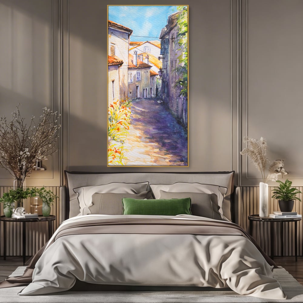 Tablou Canvas Premium LuxCanva® C1004 Alee Insorita , Living, Strada, Vacanta, Excursie, Culori Vibrante