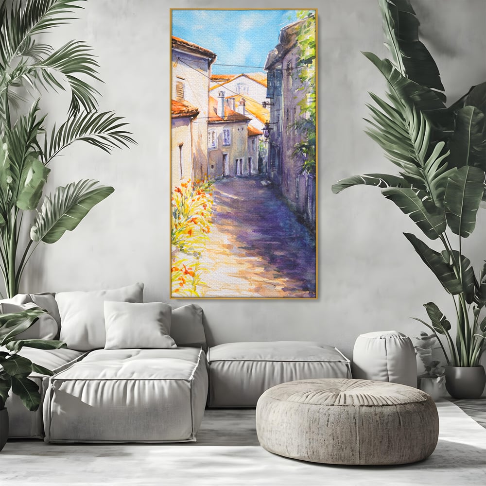 Tablou Canvas Premium LuxCanva® C1004 Alee Insorita , Living, Strada, Vacanta, Excursie, Culori Vibrante