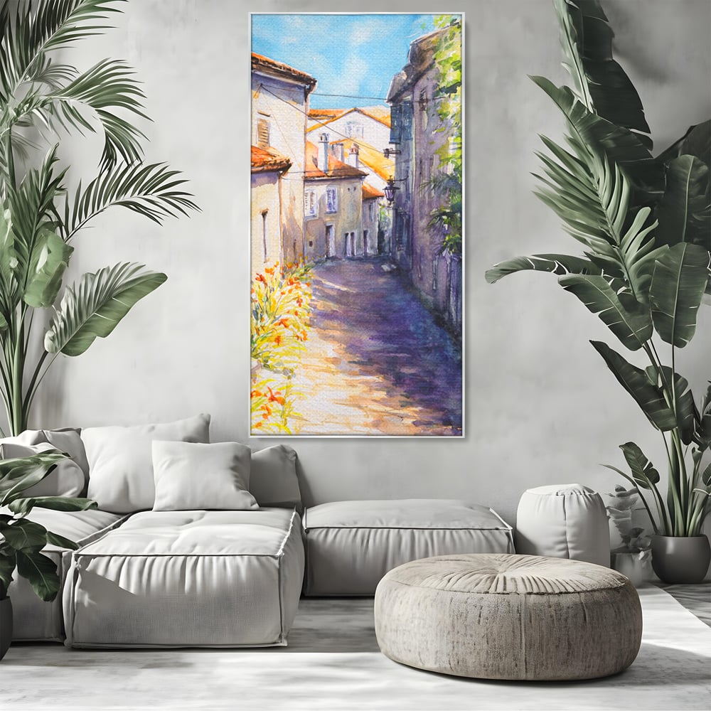 Tablou Canvas Premium LuxCanva® C1004 Alee Insorita , Living, Strada, Vacanta, Excursie, Culori Vibrante
