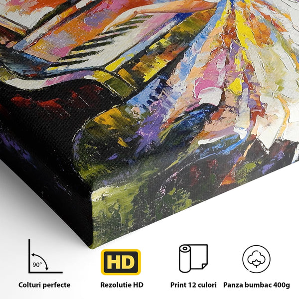 Leinwandbilder Leinwandbilder Premium LuxCanva® C1008, Konzert Klavier, Wohnen, Kinderzimmer, Entspannend, Lebendige Farben