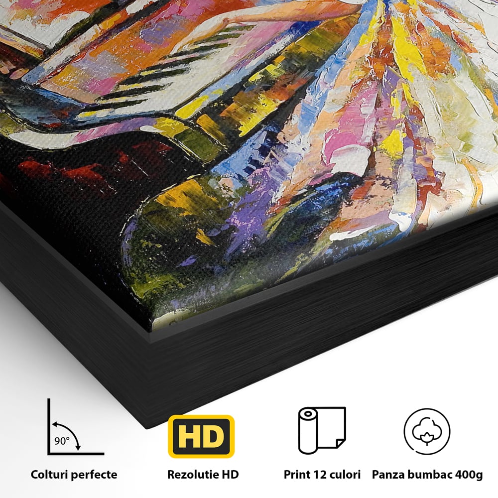 Leinwandbilder Leinwandbilder Premium LuxCanva® C1008, Konzert Klavier, Wohnen, Kinderzimmer, Entspannend, Lebendige Farben