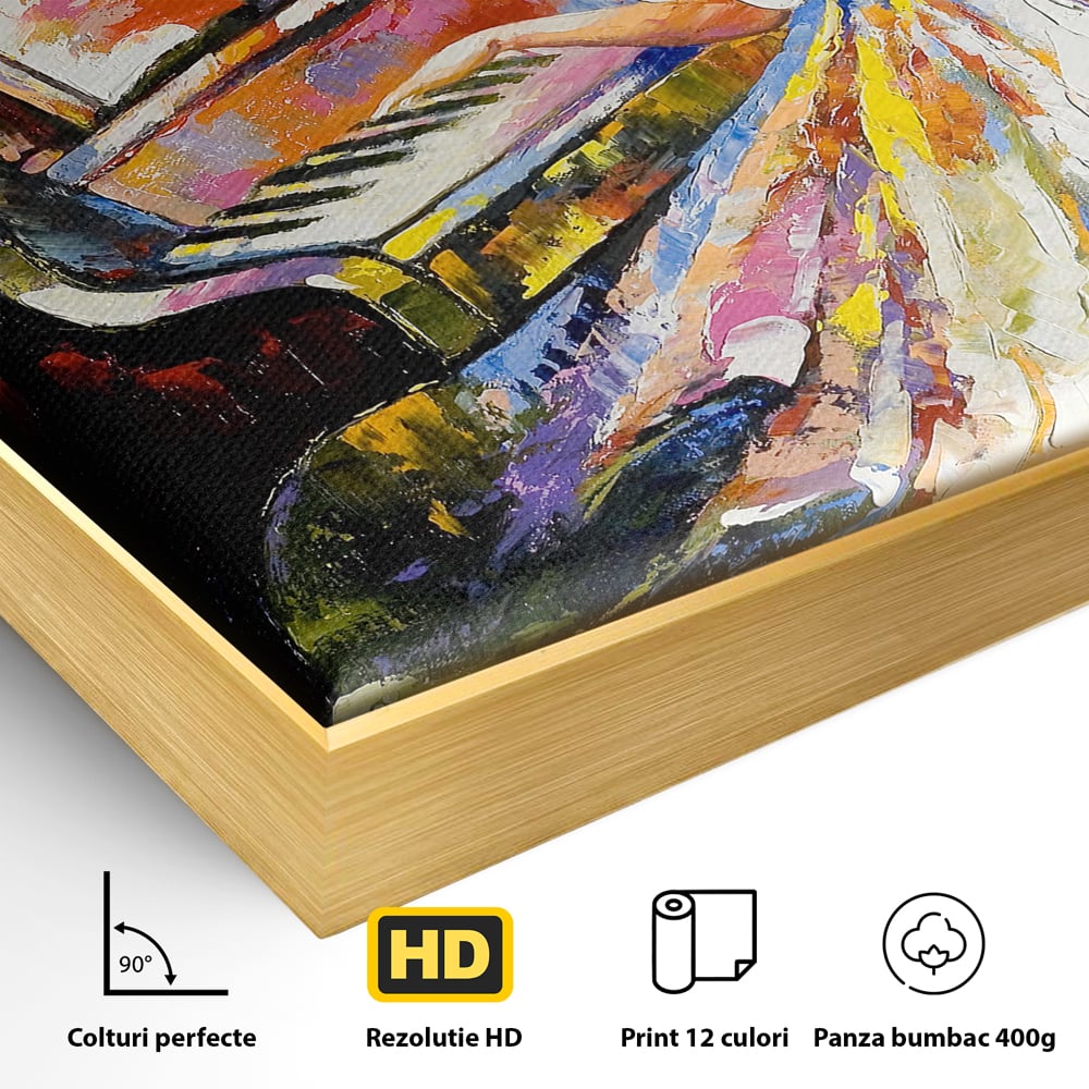 Leinwandbilder Leinwandbilder Premium LuxCanva® C1008, Konzert Klavier, Wohnen, Kinderzimmer, Entspannend, Lebendige Farben