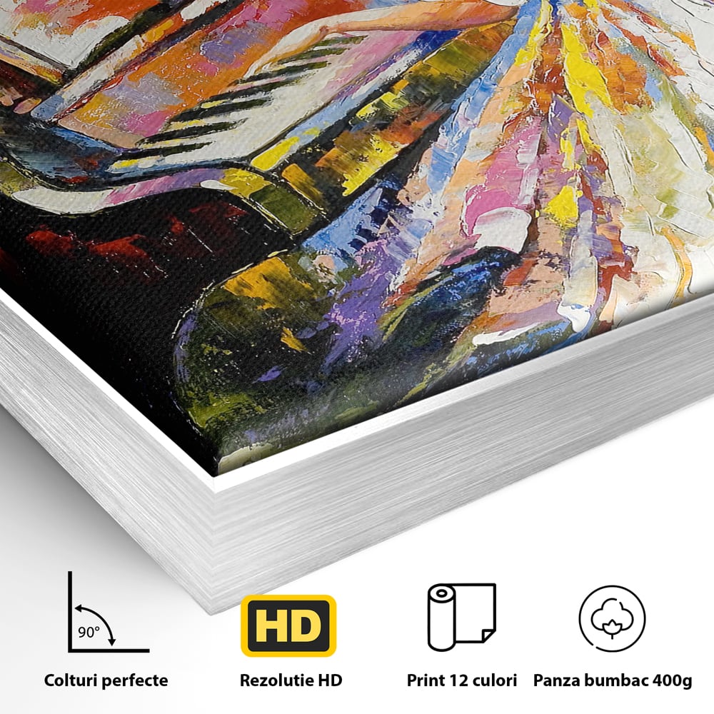 Leinwandbilder Leinwandbilder Premium LuxCanva® C1008, Konzert Klavier, Wohnen, Kinderzimmer, Entspannend, Lebendige Farben