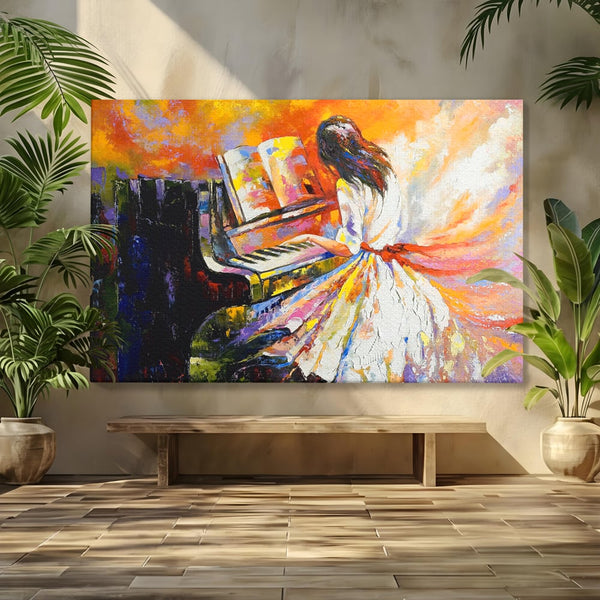 Leinwandbilder Leinwandbilder Premium LuxCanva® C1008, Konzert Klavier, Wohnen, Kinderzimmer, Entspannend, Lebendige Farben