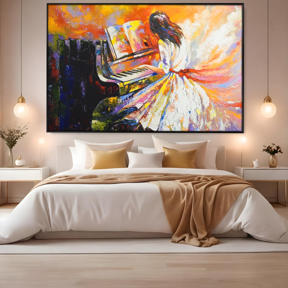 Leinwandbilder Leinwandbilder Premium LuxCanva® C1008, Konzert Klavier, Wohnen, Kinderzimmer, Entspannend, Lebendige Farben