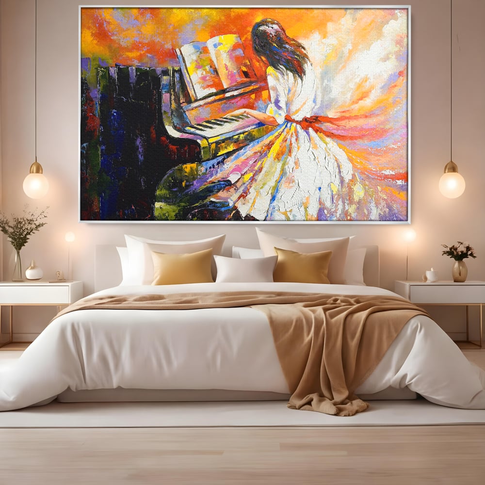 Leinwandbilder Leinwandbilder Premium LuxCanva® C1008, Konzert Klavier, Wohnen, Kinderzimmer, Entspannend, Lebendige Farben
