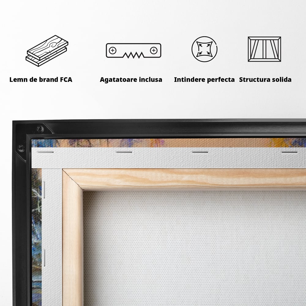 Tablou Canvas Premium LuxCanva® C1010, Peisaj De Iarna ,  Living, Dormitor, Birou, Relaxare, Culori Vibrante