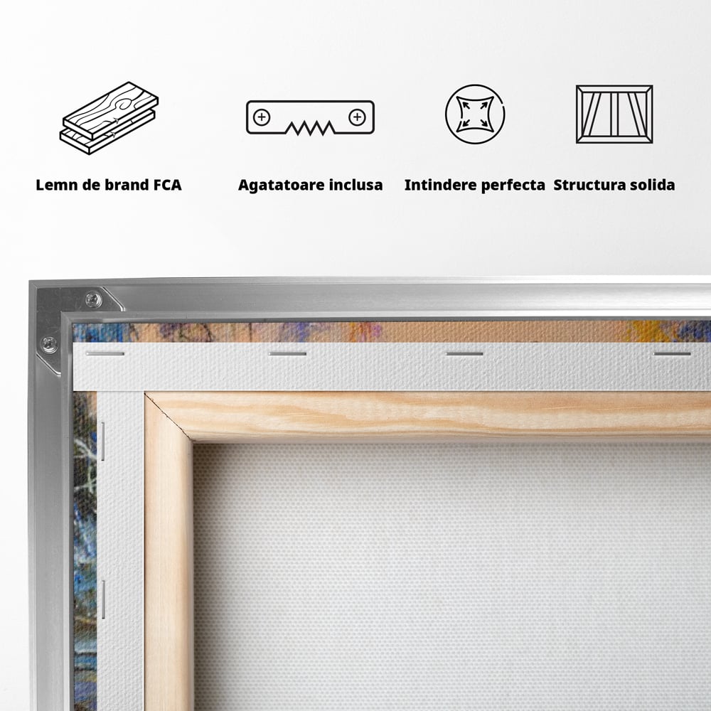 Tablou Canvas Premium LuxCanva® C1010, Peisaj De Iarna ,  Living, Dormitor, Birou, Relaxare, Culori Vibrante