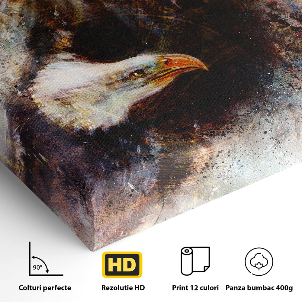 Tablou Canvas Premium LuxCanva® C1011, Privirea Animalelor ,  Living, Dormitor, Birou, Relaxare, Culori Vibrante