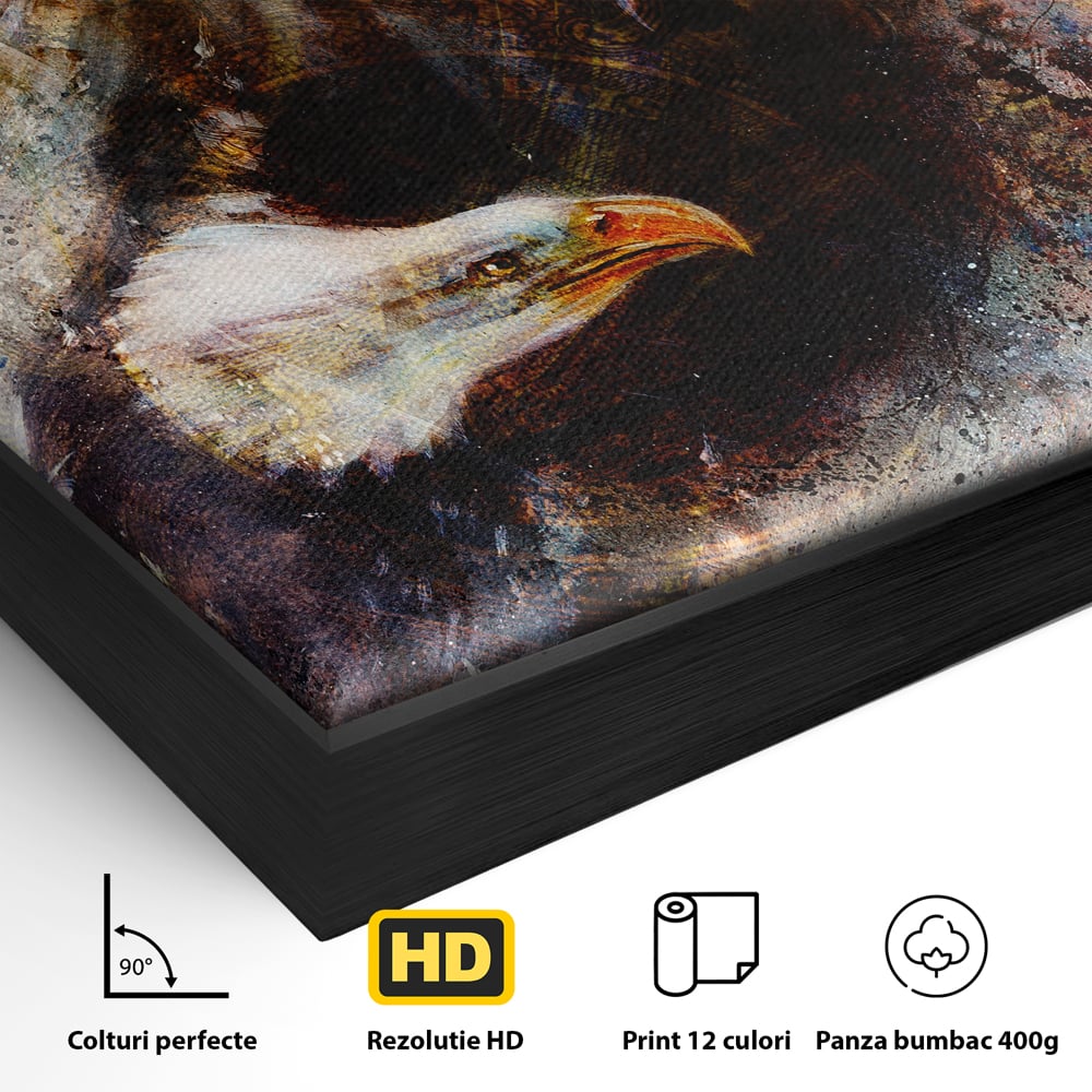 Tablou Canvas Premium LuxCanva® C1011, Privirea Animalelor ,  Living, Dormitor, Birou, Relaxare, Culori Vibrante