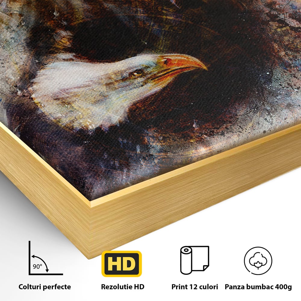 Tablou Canvas Premium LuxCanva® C1011, Privirea Animalelor ,  Living, Dormitor, Birou, Relaxare, Culori Vibrante