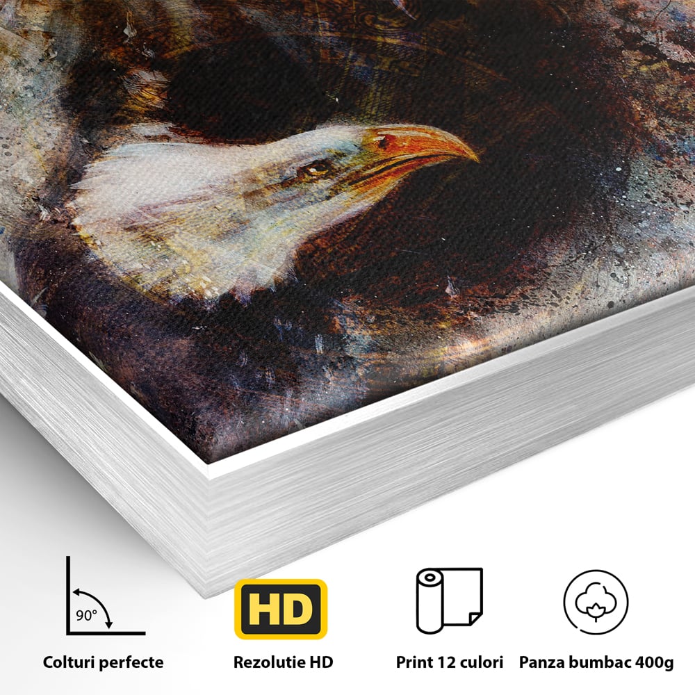Tablou Canvas Premium LuxCanva® C1011, Privirea Animalelor ,  Living, Dormitor, Birou, Relaxare, Culori Vibrante