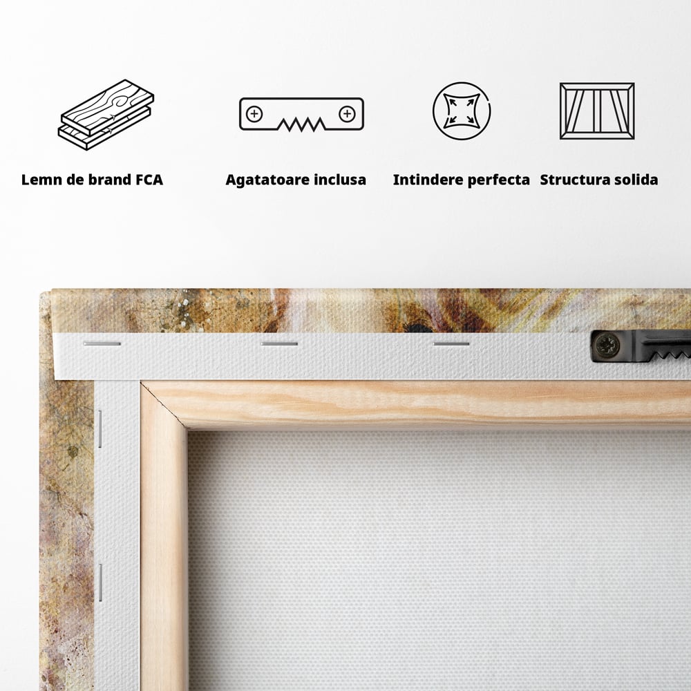 Tablou Canvas Premium LuxCanva® C1011, Privirea Animalelor ,  Living, Dormitor, Birou, Relaxare, Culori Vibrante