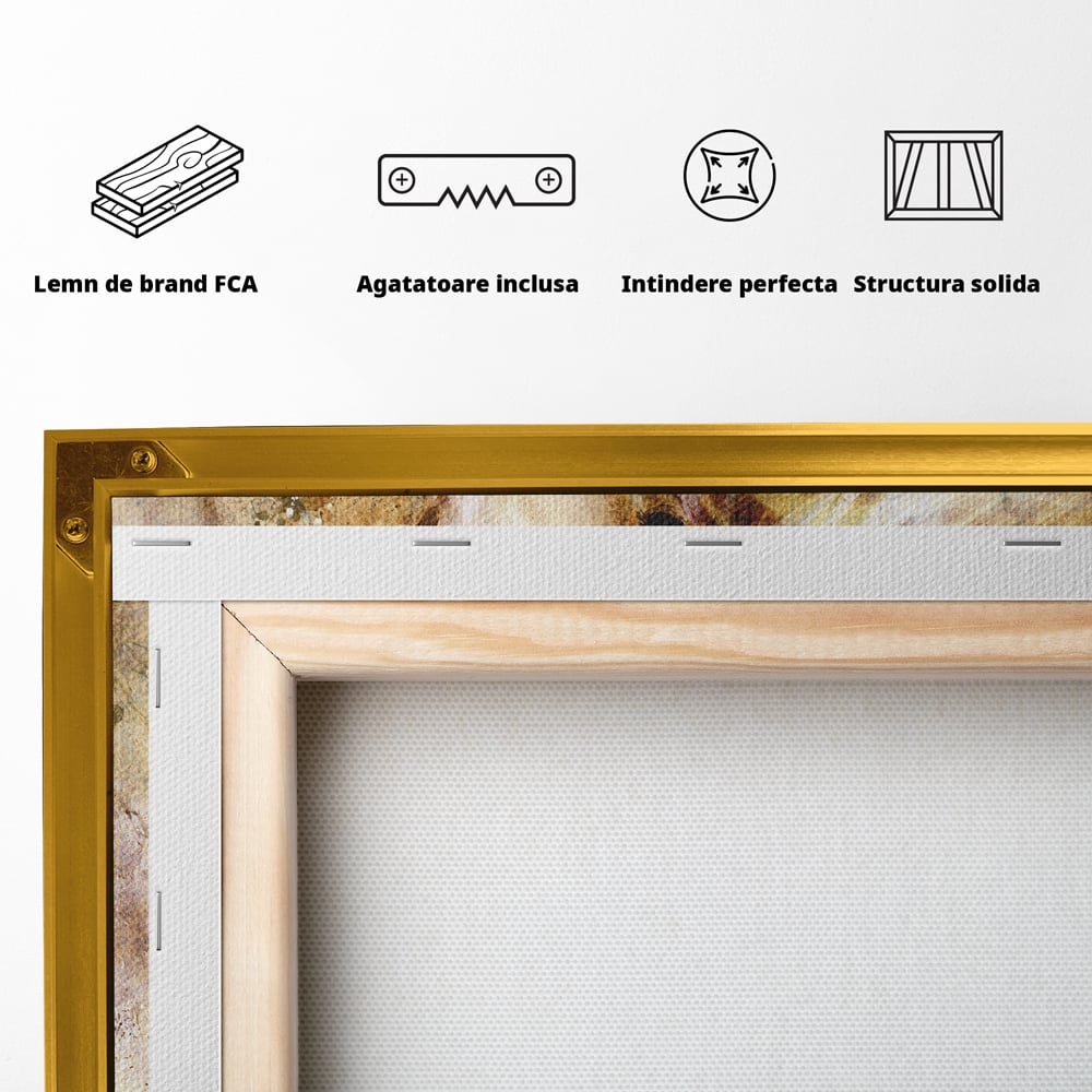 Tablou Canvas Premium LuxCanva® C1011, Privirea Animalelor ,  Living, Dormitor, Birou, Relaxare, Culori Vibrante