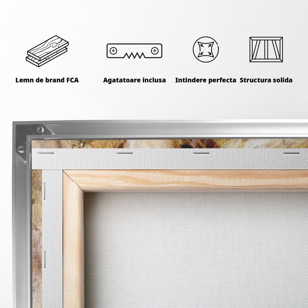 Tablou Canvas Premium LuxCanva® C1011, Privirea Animalelor ,  Living, Dormitor, Birou, Relaxare, Culori Vibrante
