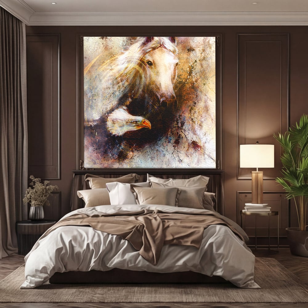 Tablou Canvas Premium LuxCanva® C1011, Privirea Animalelor ,  Living, Dormitor, Birou, Relaxare, Culori Vibrante