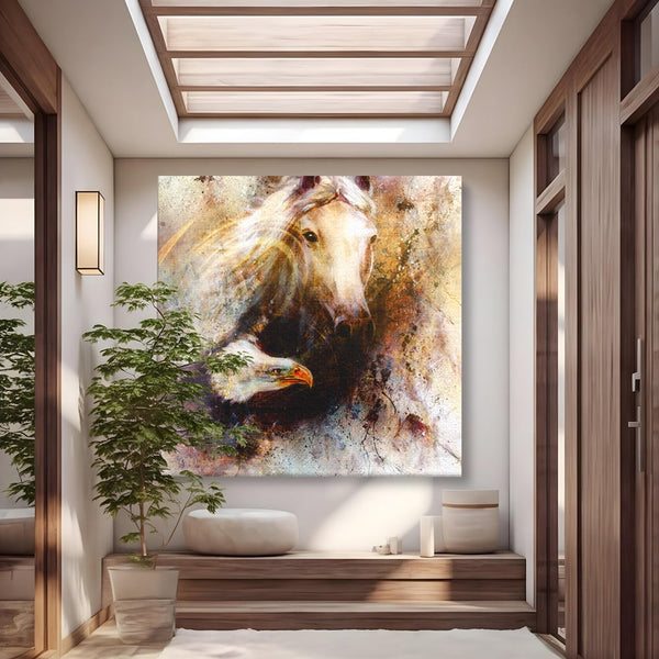 Tablou Canvas Premium LuxCanva® C1011, Privirea Animalelor ,  Living, Dormitor, Birou, Relaxare, Culori Vibrante