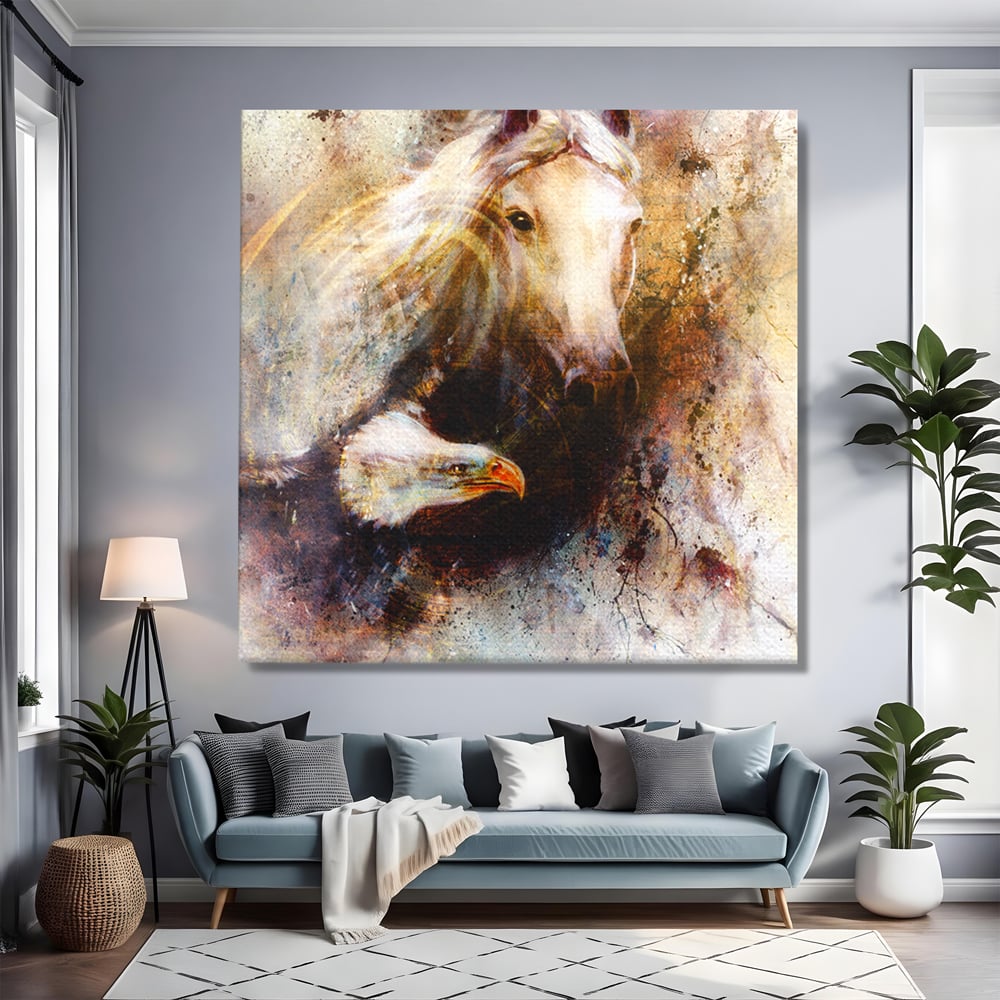 Tablou Canvas Premium LuxCanva® C1011, Privirea Animalelor ,  Living, Dormitor, Birou, Relaxare, Culori Vibrante