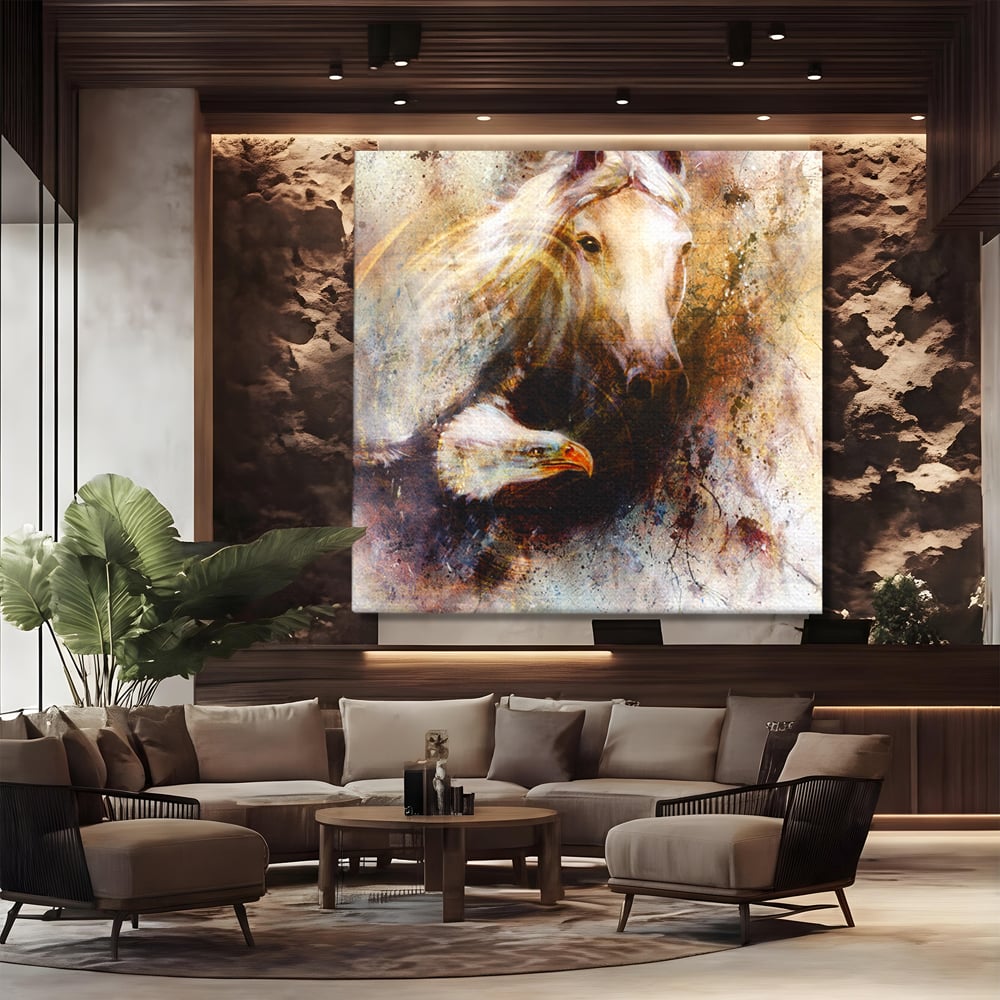 Tablou Canvas Premium LuxCanva® C1011, Privirea Animalelor ,  Living, Dormitor, Birou, Relaxare, Culori Vibrante