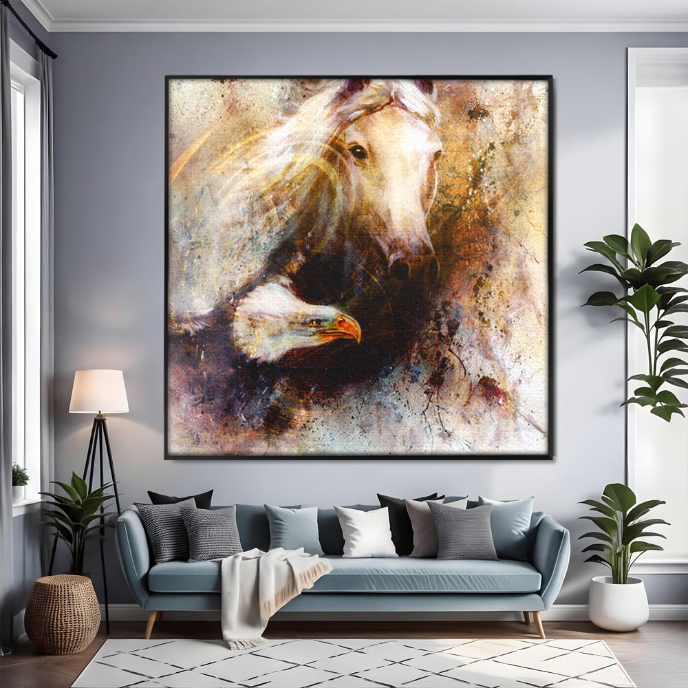 Tablou Canvas Premium LuxCanva® C1011, Privirea Animalelor ,  Living, Dormitor, Birou, Relaxare, Culori Vibrante