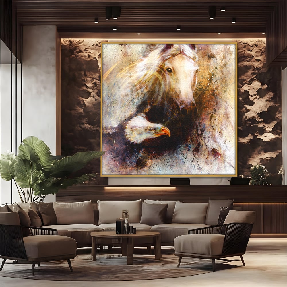 Tablou Canvas Premium LuxCanva® C1011, Privirea Animalelor ,  Living, Dormitor, Birou, Relaxare, Culori Vibrante