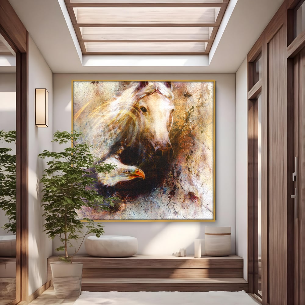 Tablou Canvas Premium LuxCanva® C1011, Privirea Animalelor ,  Living, Dormitor, Birou, Relaxare, Culori Vibrante