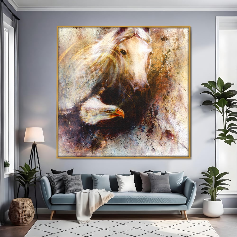 Tablou Canvas Premium LuxCanva® C1011, Privirea Animalelor ,  Living, Dormitor, Birou, Relaxare, Culori Vibrante