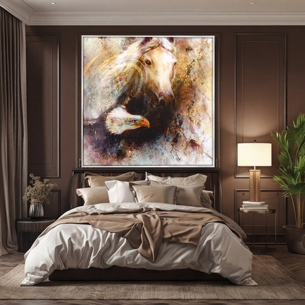 Tablou Canvas Premium LuxCanva® C1011, Privirea Animalelor ,  Living, Dormitor, Birou, Relaxare, Culori Vibrante