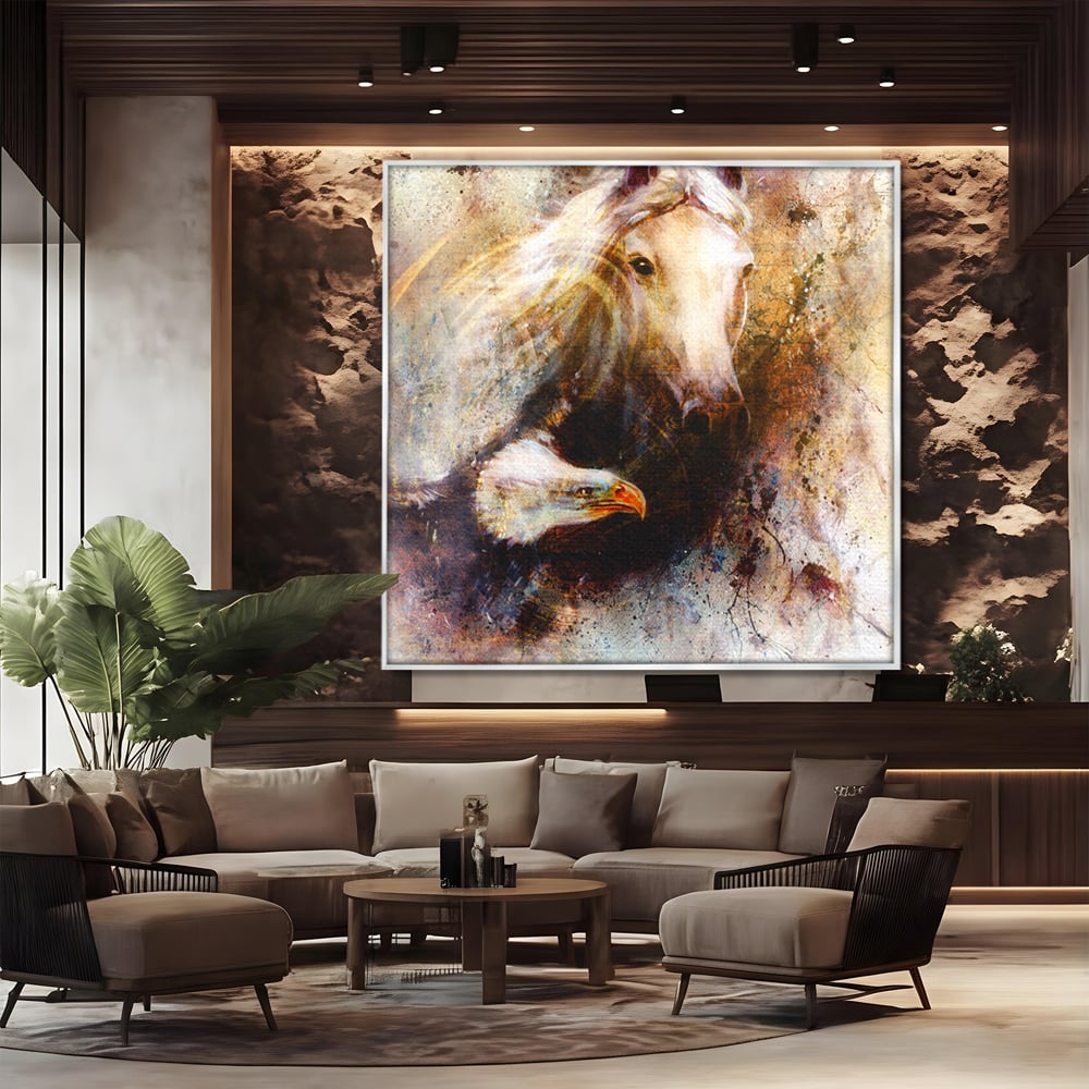 Tablou Canvas Premium LuxCanva® C1011, Privirea Animalelor ,  Living, Dormitor, Birou, Relaxare, Culori Vibrante