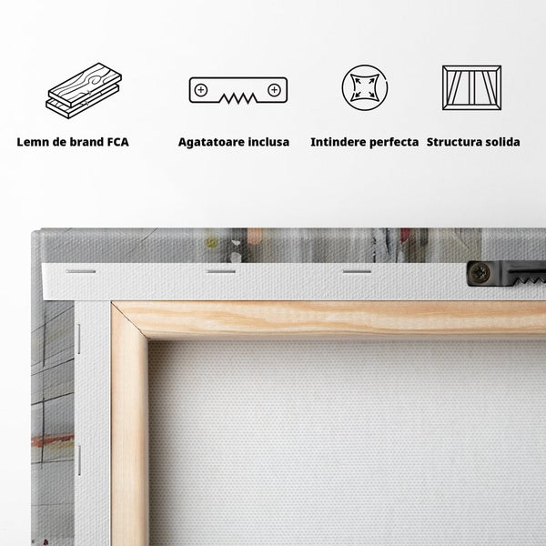 Tablou Canvas Premium LuxCanva® C1013, Abstract ,  Abstract, Culori, Living, Dormitor, Birou, Relaxare, Culori Vibrante