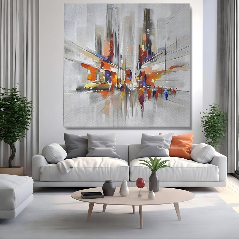 Tablou Canvas Premium LuxCanva® C1013, Abstract ,  Abstract, Culori, Living, Dormitor, Birou, Relaxare, Culori Vibrante