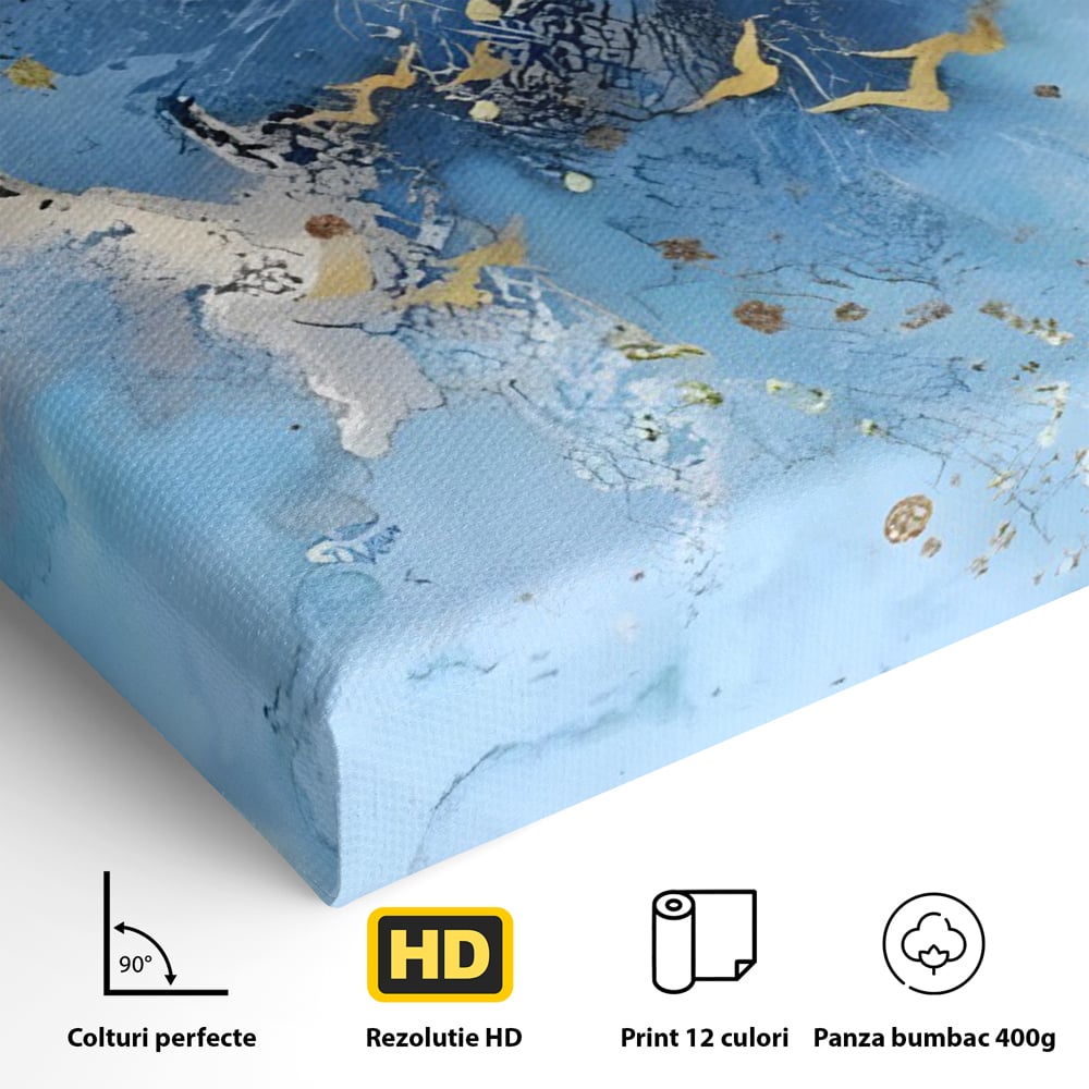 Tablou Canvas Premium LuxCanva® C1014, Pasari Pe Cer , Abstract, Culori, Living, Dormitor, Birou, Relaxare, Culori Vibrante