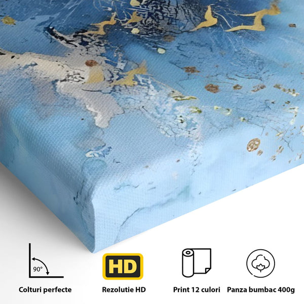 Tablou Canvas Premium LuxCanva® C1014, Pasari Pe Cer , Abstract, Culori, Living, Dormitor, Birou, Relaxare, Culori Vibrante