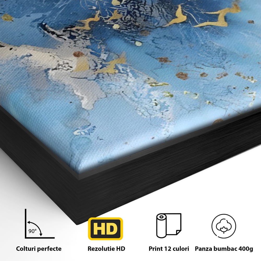 Tablou Canvas Premium LuxCanva® C1014, Pasari Pe Cer , Abstract, Culori, Living, Dormitor, Birou, Relaxare, Culori Vibrante