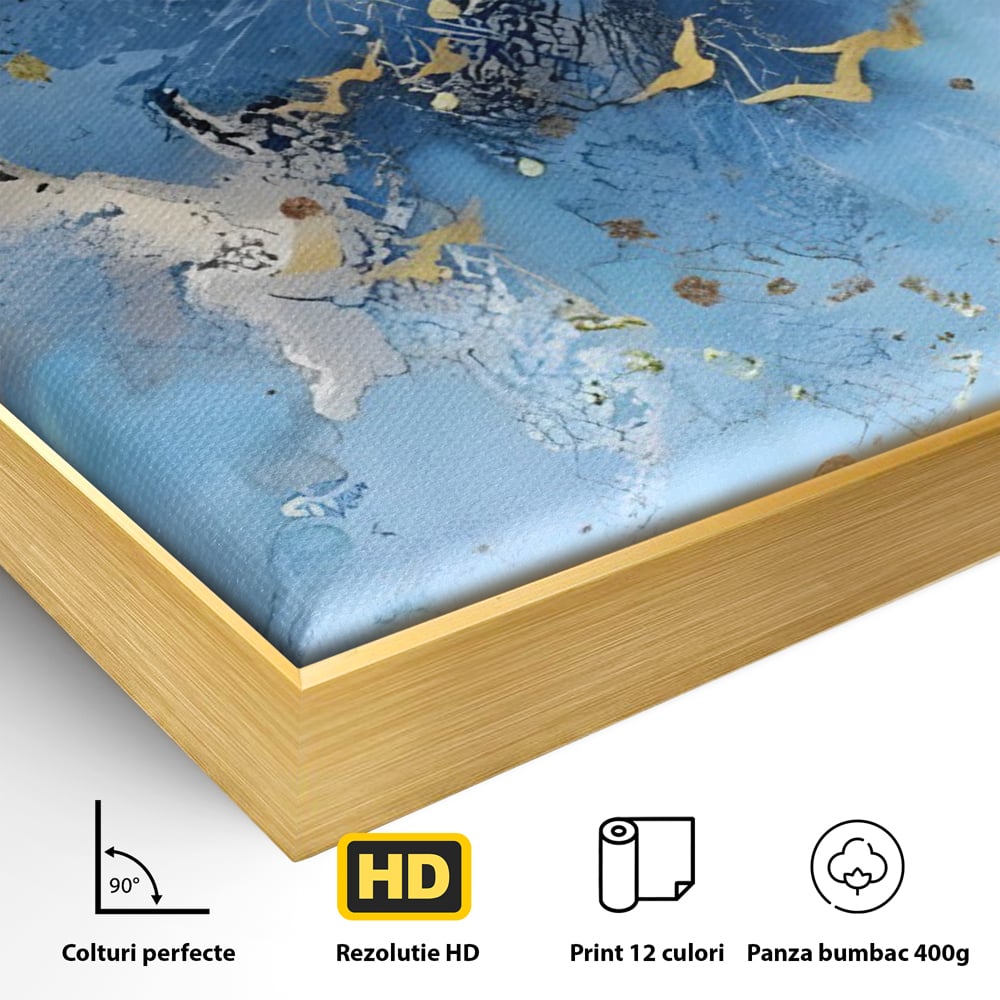 Tablou Canvas Premium LuxCanva® C1014, Pasari Pe Cer , Abstract, Culori, Living, Dormitor, Birou, Relaxare, Culori Vibrante