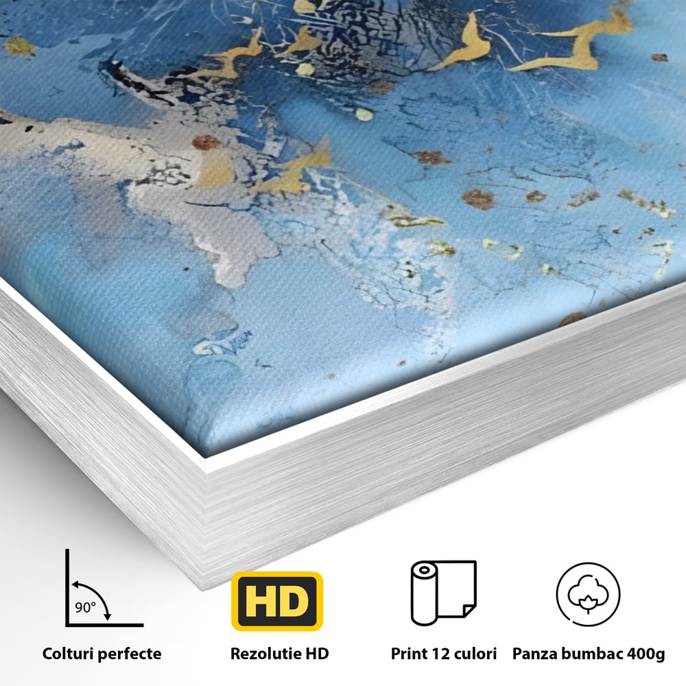 Tablou Canvas Premium LuxCanva® C1014, Pasari Pe Cer , Abstract, Culori, Living, Dormitor, Birou, Relaxare, Culori Vibrante