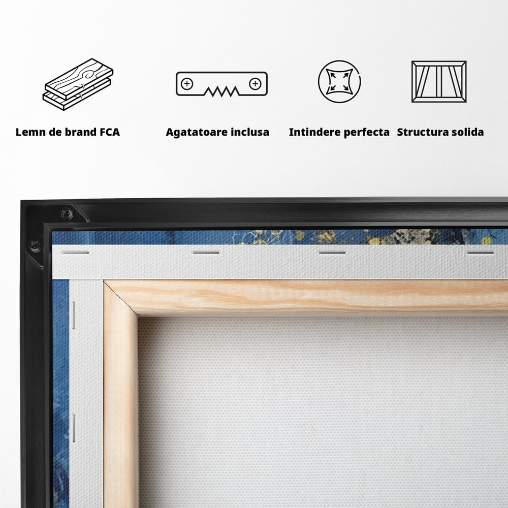 Tablou Canvas Premium LuxCanva® C1014, Pasari Pe Cer , Abstract, Culori, Living, Dormitor, Birou, Relaxare, Culori Vibrante