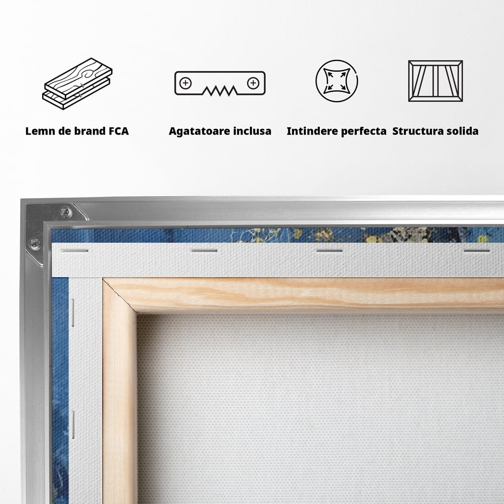 Tablou Canvas Premium LuxCanva® C1014, Pasari Pe Cer , Abstract, Culori, Living, Dormitor, Birou, Relaxare, Culori Vibrante