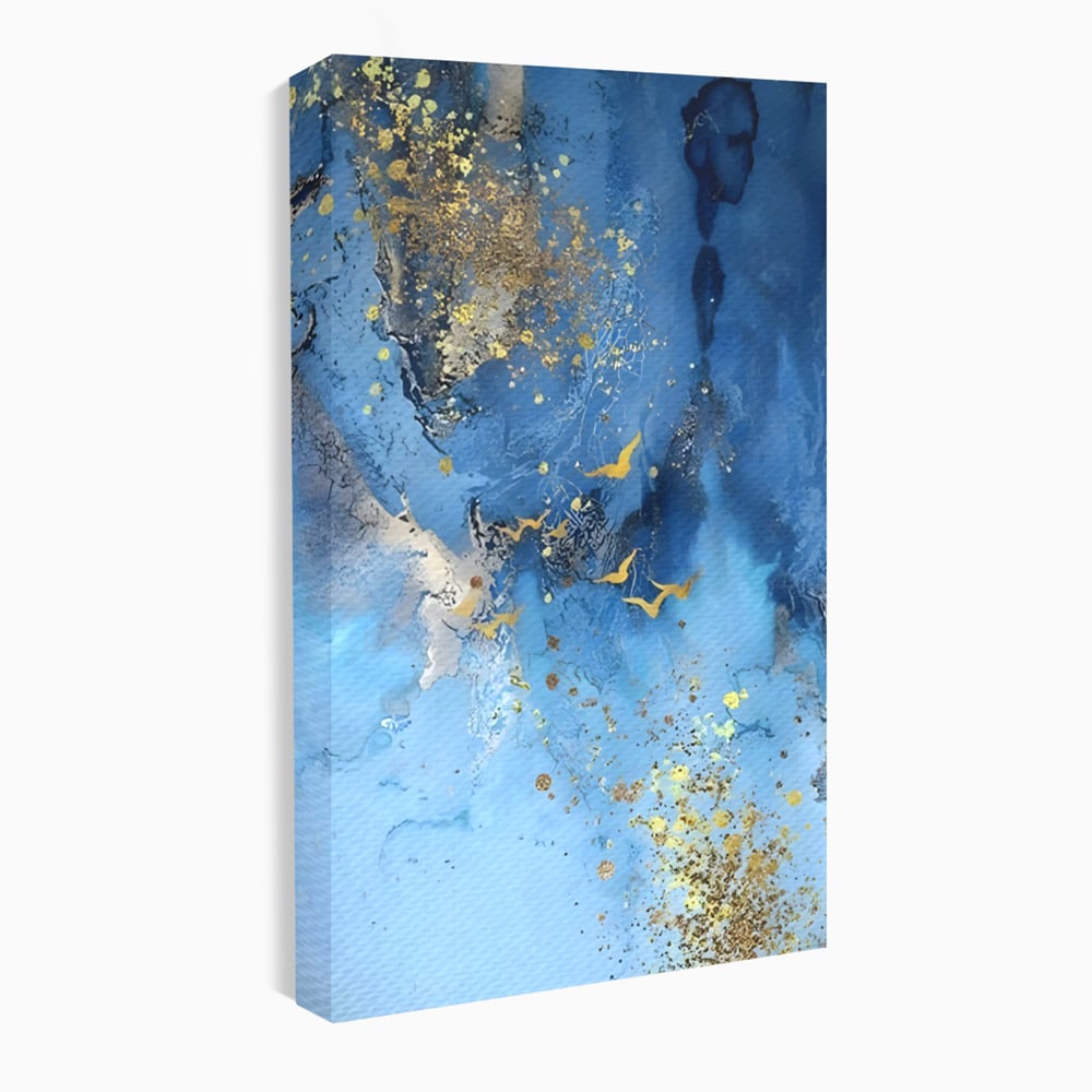 Tablou Canvas Premium LuxCanva® C1014, Pasari Pe Cer , Abstract, Culori, Living, Dormitor, Birou, Relaxare, Culori Vibrante