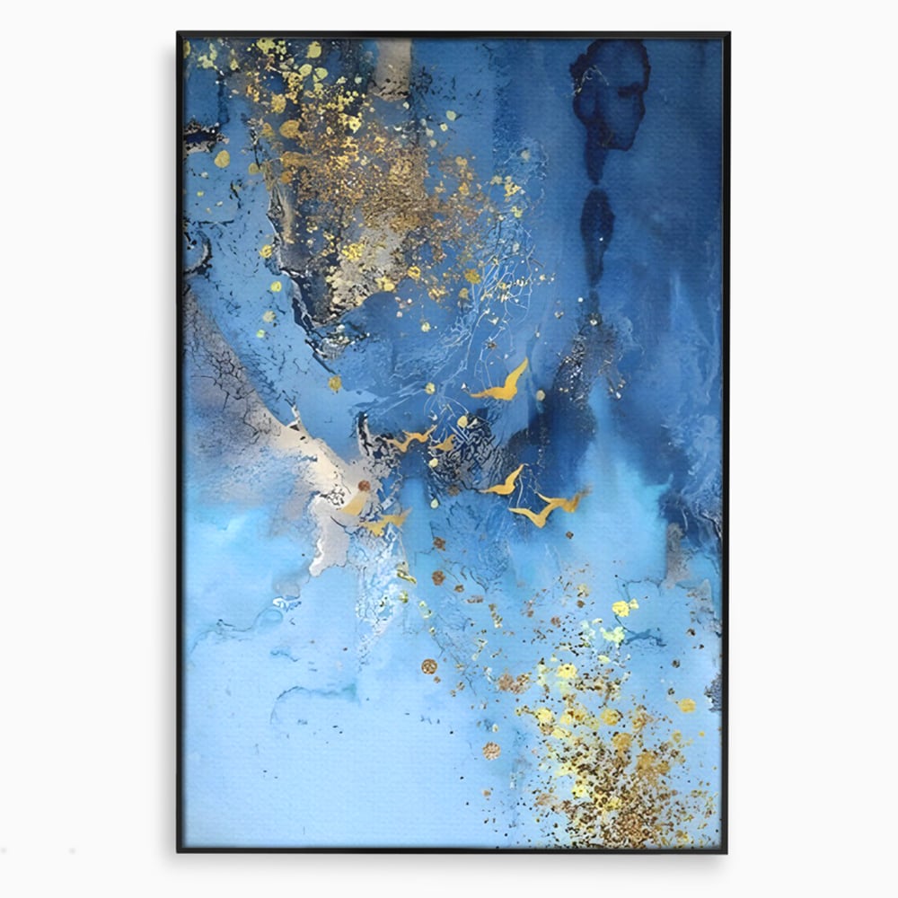 Tablou Canvas Premium LuxCanva® C1014, Pasari Pe Cer , Abstract, Culori, Living, Dormitor, Birou, Relaxare, Culori Vibrante