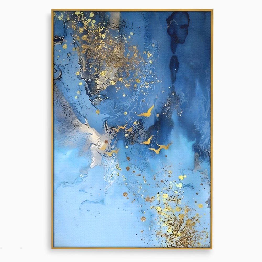 Tablou Canvas Premium LuxCanva® C1014, Pasari Pe Cer , Abstract, Culori, Living, Dormitor, Birou, Relaxare, Culori Vibrante