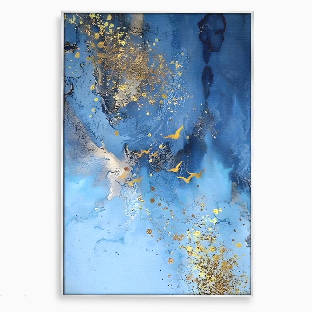 Tablou Canvas Premium LuxCanva® C1014, Pasari Pe Cer , Abstract, Culori, Living, Dormitor, Birou, Relaxare, Culori Vibrante