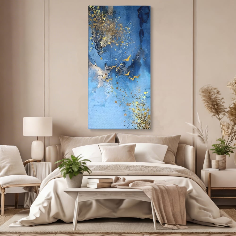 Tablou Canvas Premium LuxCanva® C1014, Pasari Pe Cer , Abstract, Culori, Living, Dormitor, Birou, Relaxare, Culori Vibrante