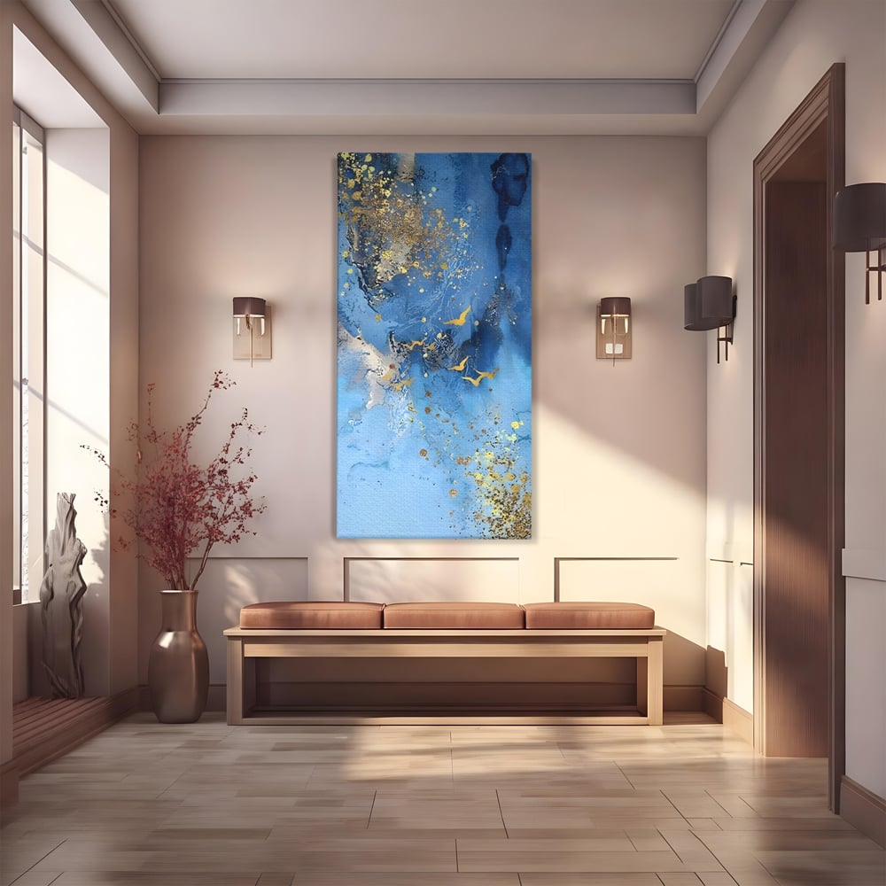 Tablou Canvas Premium LuxCanva® C1014, Pasari Pe Cer , Abstract, Culori, Living, Dormitor, Birou, Relaxare, Culori Vibrante