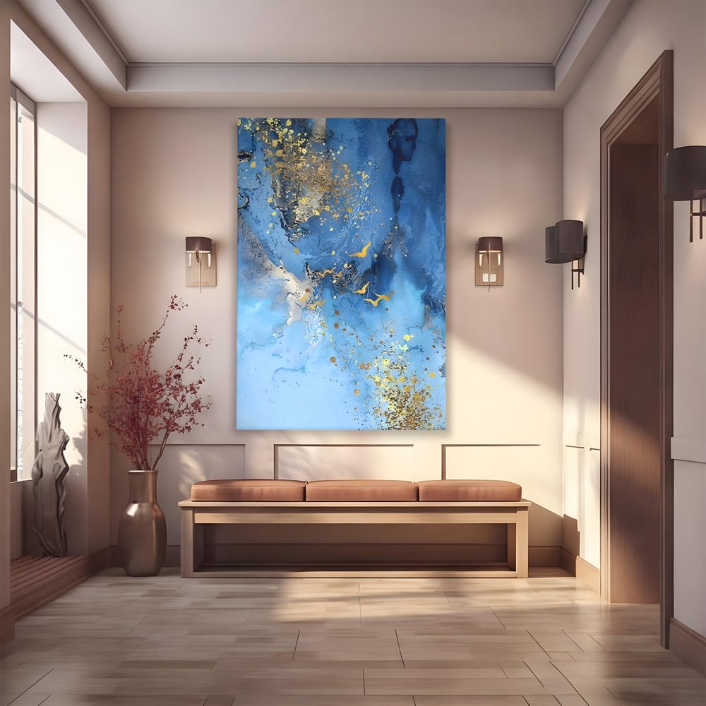 Tablou Canvas Premium LuxCanva® C1014, Pasari Pe Cer , Abstract, Culori, Living, Dormitor, Birou, Relaxare, Culori Vibrante