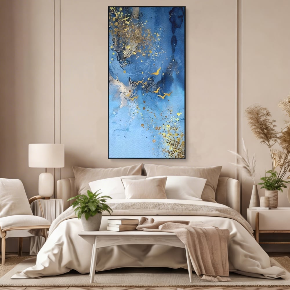 Tablou Canvas Premium LuxCanva® C1014, Pasari Pe Cer , Abstract, Culori, Living, Dormitor, Birou, Relaxare, Culori Vibrante